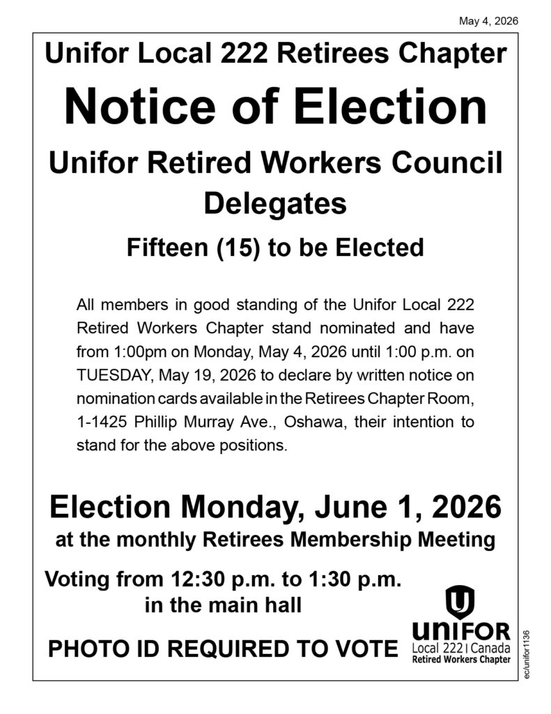 Retired Workers Council June 1 2026